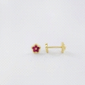 PENDIENTES ORO Y RUBIS