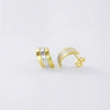 PENDIENTES ORO BICOLOR