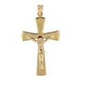 CRUZ ORO CON CRISTO 21X15 LISA