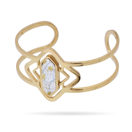 BRAZALETE DE ACERO DORADO ANARTXY