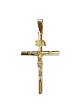 CRUZ ORO CON CRISTO 30X17 MM                                                                        