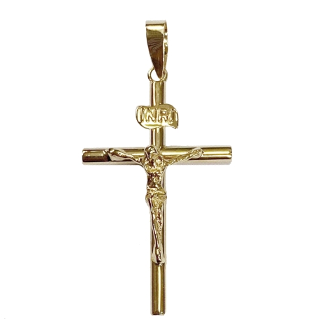 CRUZ ORO CON CRISTO 30X17 MM                                                                        