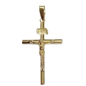 CRUZ ORO CON CRISTO 30X17 MM