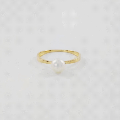 ANILLO ORO PERLA 5 MM                                                                               