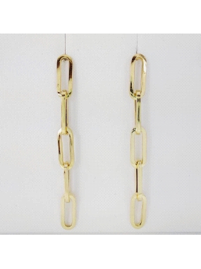 PENDIENTES ORO ESLABONES                                                                            