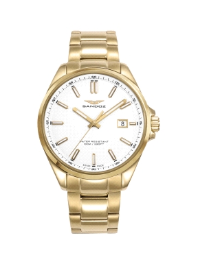 RELOJ ACERO IP DORADO BRAZALETE SANDOZ                                                              