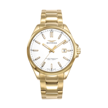 RELOJ ACERO IP DORADO BRAZALETE SANDOZ                                                              