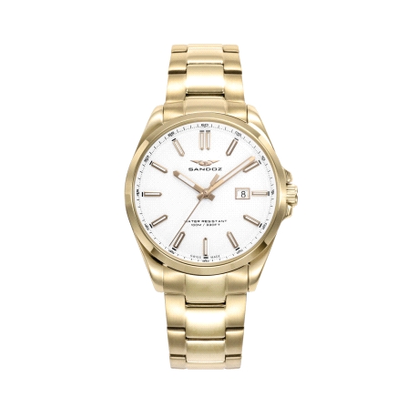 RELOJ ACERO IP DORADO BRAZALETE SANDOZ                                                              