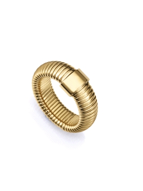 ANILLO ACERO IP DORADO TUBOGAS VICEROY                                                              