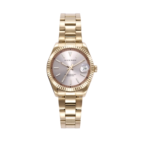 RELOJ ACERO IP DORADO BRAZALETE VICEROY                                                             