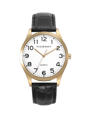 RELOJ ACERO IP DORADO CORREA VICEROY                                                                