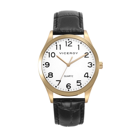 RELOJ ACERO IP DORADO CORREA VICEROY                                                                