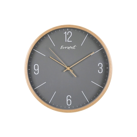 RELOJ PARED MADERA GRIS SILENCIOSO 30,5CM                                                           