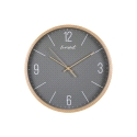 RELOJ PARED MADERA GRIS SILENCIOSO 30,5CM