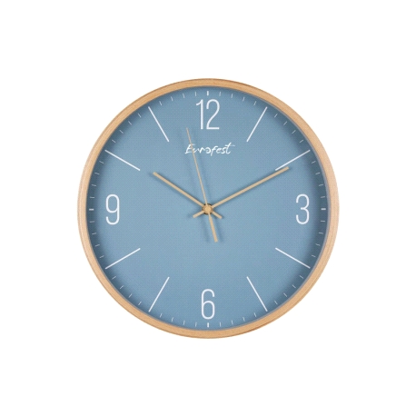 RELOJ PARED MADERA SILENCIOSO AZUL 30,5CMS                                                          