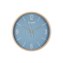 RELOJ PARED MADERA SILENCIOSO AZUL 30,5CMS