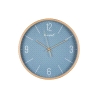 RELOJ PARED MADERA SILENCIOSO AZUL 30,5CMS