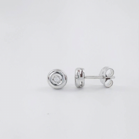 PENDIENTES DIAMANTE CHATON 0.045