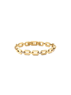 PULSERA ACERO IP DORADO CIRCONITAS VICEROY                                                          