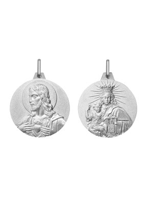 MEDALLA ESCAPULARIO PLATA 18 MM                                                                     