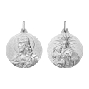 MEDALLA ESCAPULARIO PLATA 18 MM