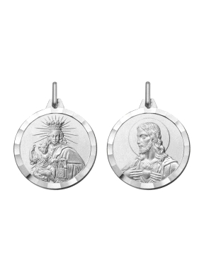 MEDALLA ESCAPULARIO PLATA 18 MM                                                                     