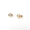 PENDIENTES ORO Y CIRCONITA 4 MM                                                                     