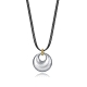 COLLAR ACERO PIEL NEGRA VICEROY                                                                     