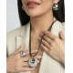 COLLAR ACERO PIEL NEGRA VICEROY                                                                     