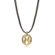 COLLAR ACERO IP PIEL MARRON VICEROY                                                                 