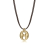 COLLAR ACERO IP PIEL MARRON VICEROY                                                                 