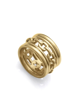 ANILLO ACERO IP DORADO VICEROY                                                                      