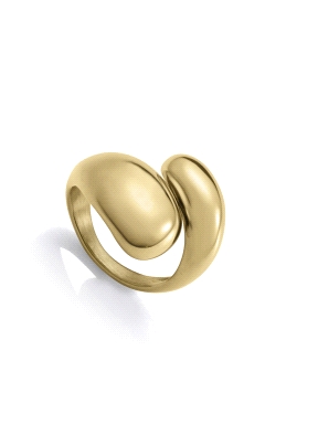 ANILLO ACERO IP DORADO VOLUMEN VICEROY                                                              