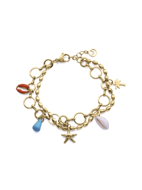 PULSERA ACERO IP DORADO CONCHA VICEROY                                                              