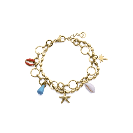 PULSERA ACERO IP DORADO CONCHA VICEROY                                                              
