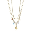 COLLAR ACERO IP DORADO CONCHA VICEROY                                                               