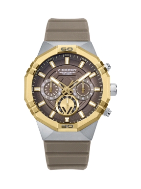 CRONO ACERO IP DORADO CORREA VICEROY                                                                