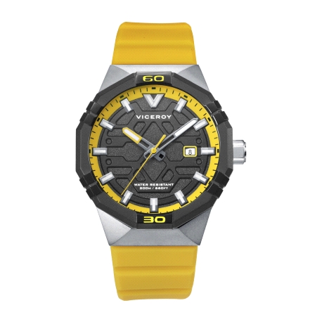 RELOJ ACERO IP NEGRO CORREA VICEROY                                                                 