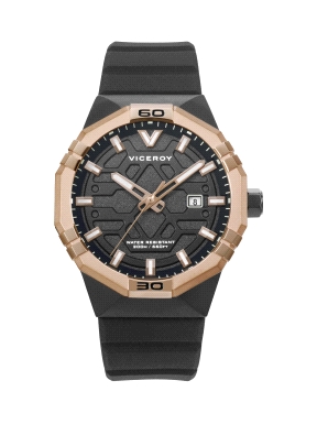 RELOJ ACERO IP NEGRO Y ROSA CORREA VICEROY                                                          