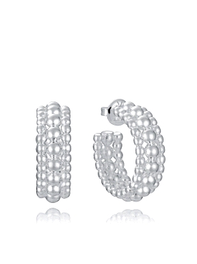 PENDIENTES ACERO CHAPADO PLATA VICEROY                                                              