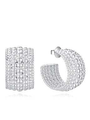 PENDIENTES ACERO CHAPADO PLATA VICEROY                                                              