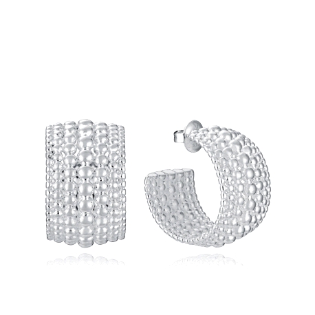 PENDIENTES ACERO CHAPADO PLATA VICEROY                                                              