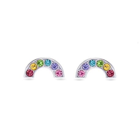 PENDIENTES ARCO IRIS PLATA LUXENTER                                                                 