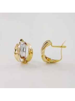 PENDIENTES ORO BICOLOR                                                                              