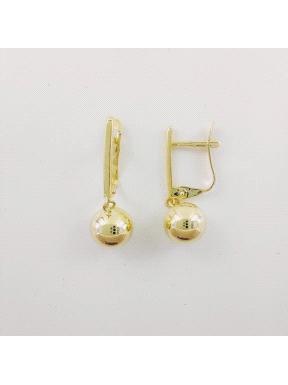 PENDIENTES ORO BOLA COLGANTE 7 MM                                                                   