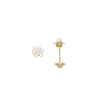 PENDIENTES ORO FLOR PERLA                                                                           