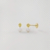 PENDIENTES ORO BOLA Y PERLA                                                                         