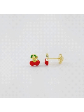 PENDIENTES ORO CEREZAS                                                                              