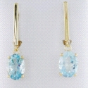 PENDIENTES ORO Y TOPACIO COLGANTE