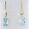 PENDIENTES ORO Y TOPACIO COLGANTE                                                                   